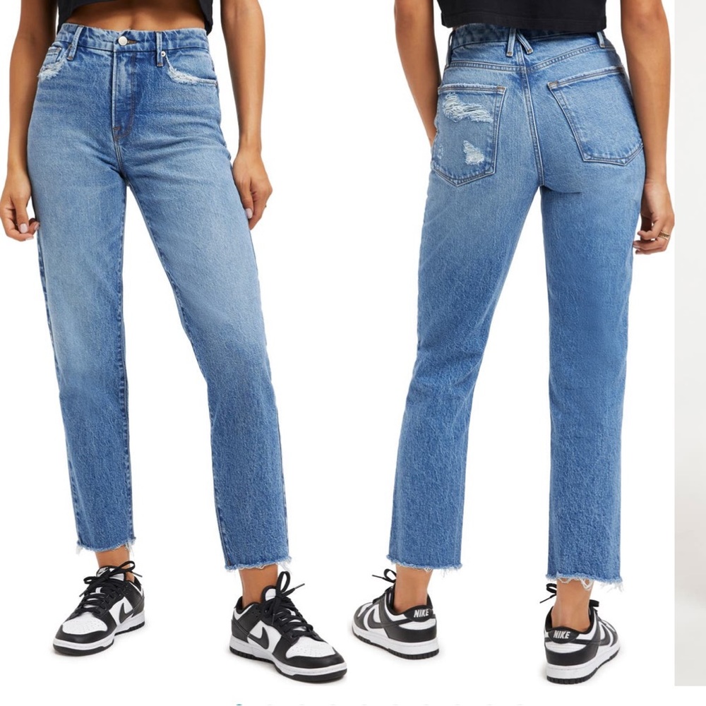 Good American Good Vintage High Rise Straight Leg Jeans